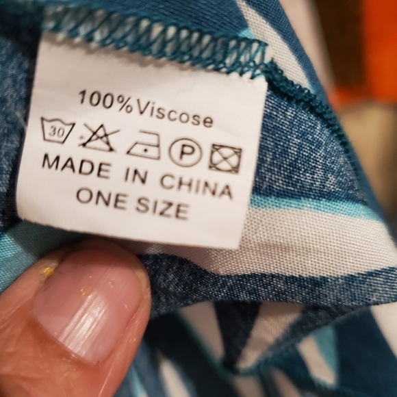 Tropical Print Caftan Dress Coverup - Picture 3 of 3